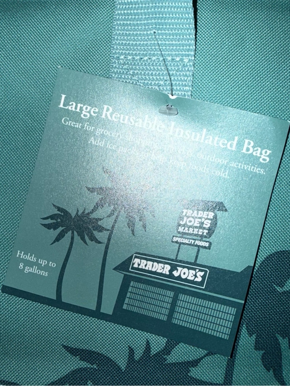 2 Trader Joe’s Insulated Tote Bags Lavender Dusty Blue Limited 8 gallon NEW - Picture 8 of 10